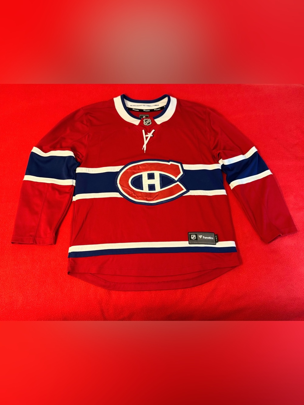 Montreal Canadiens Home Breakaway Hockey Fanatic Jersey Men’s Size M EUC